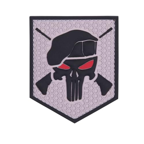 VAN OS Emblem 3D Rubber Patch Commando Punisher (Grau) von Van Os