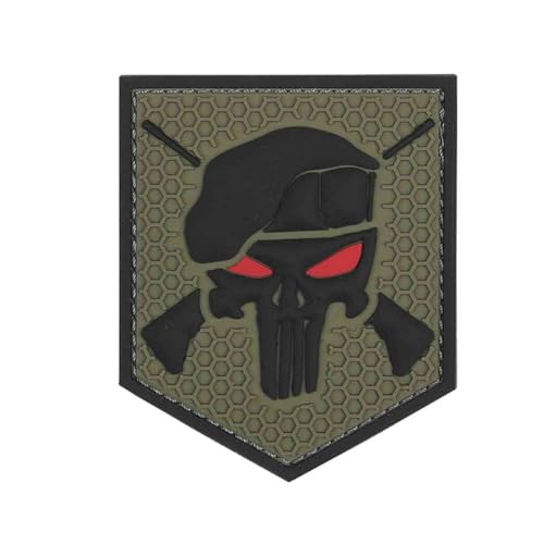 VAN OS Emblem 3D Rubber Patch Commando Punisher (Oliv) von Van Os