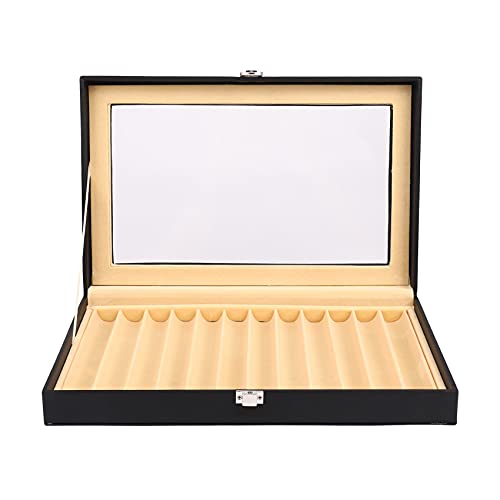 Vanessanty 12 schwarze Stiftebox aus Leder, Aufbewahrungsbox für Stifte aus PU-Leder, Aufbewahrungsbox Vanessanty 12 schwarze Stiftebox aus Leder, Aufbewahrungsbox für Stifte aus PU-Leder, Aufbewahrungsbox von Vanessanty