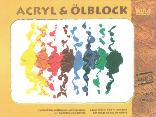 Acryl & Ölmalblock 230 g/m² naturweiß 42x56cm 12 Blatt von Vang