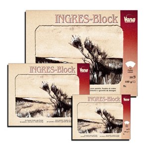 Ingres Block für Pastell Kohle & Kreide 13-farbig 100 g/m² 24x31cm 20 Blatt von Vang