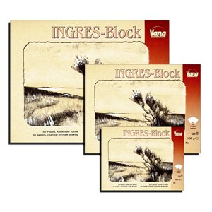 Ingres Block für Pastell Kohle & Kreide weiß 100 g/m² 31x41cm 20 Blatt von Vang