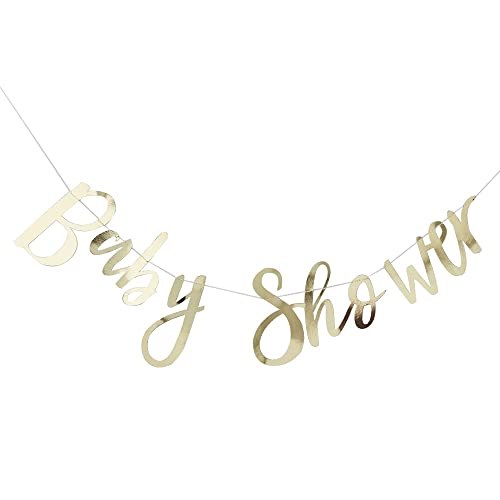 Girlande Schriftzug Baby Shower gold 1,5m von Vanharte