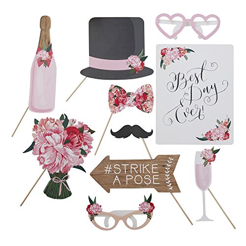 Photo Booth Props Boho Wedding 10tlg Set von Vanharte