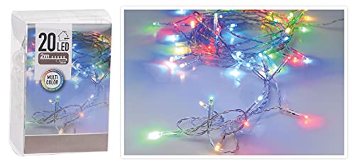 3 x 20er Micro LED bunt Lichterkette AA für Party, Garten, Weihnachten, Halloween, Hochzeit, Beleuchtung LED Lichterkette batteriebetrieben normales Kabel (20 LEDs Bunt/Multicolor) von Vanorell