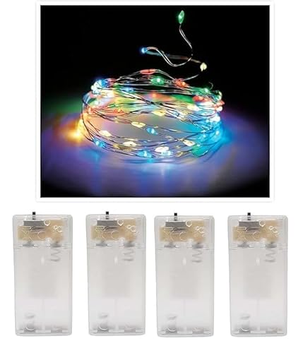 Vanorell 4 X 20 TIMER LED Drahtlichterkette Multicolor Silberdraht Draht Lichterkette bunt Lichterkette Lichterkette Lämpchen Batterie batteriebetrieben 2 x AA Vanorell 4 X 20 TIMER LED Drahtlichterkette Multicolor Silberdraht Draht Lichterkette bunt Lichterkette Lichterkette Lämpchen Batterie batteriebetrieben 2 x AA von Vanorell