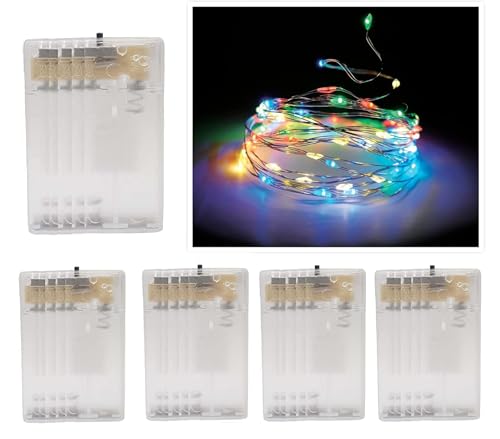 Vanorell 4 x 40 TIMER LED Drahtlichterkette Multicolor Silberdraht Draht Lichterkette bunt Lichterkette Lichterkette Lämpchen Batterie batteriebetrieben 3 x AA Vanorell 4 x 40 TIMER LED Drahtlichterkette Multicolor Silberdraht Draht Lichterkette bunt Lichterkette Lichterkette Lämpchen Batterie batteriebetrieben 3 x AA von Vanorell
