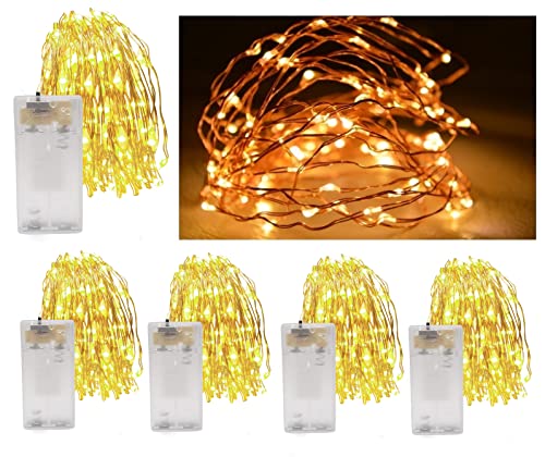 Vanorell 5 x 40 LED Drahtlichterkette KUPFERDRAHT Draht Lichterkette Warmweiß Lichterkette Lichterkette Lämpchen Batterie batteriebetrieben 3 x AA Vanorell 5 x 40 LED Drahtlichterkette KUPFERDRAHT Draht Lichterkette Warmweiß Lichterkette Lichterkette Lämpchen Batterie batteriebetrieben 3 x AA von Vanorell
