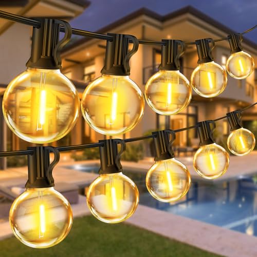 LED Lichterkette Außen Strom 45m - G40 Lichterketten Outdoor mit 150 FT Glühbirnen Aussen IP44 Wetterfest Aussenlichterkette Retro Lights Birnen für Party Terrasse Biergarten Pavillon Balkon Garten LED Lichterkette Außen Strom 45m - G40 Lichterketten Outdoor mit 150 FT Glühbirnen Aussen IP44 Wetterfest Aussenlichterkette Retro Lights Birnen für Party Terrasse Biergarten Pavillon Balkon Garten von Vanranger