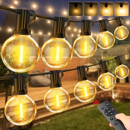 Lichterkette Außen Strom 15m LED 50 FT G40 Lichterketten Outdoor mit Glühbirnen Aussen IP44 Wetterfest Aussenlichterkette Retro Lights Birnen für Party Terrasse Biergarten Pavillon Fernbedienung Lichterkette Außen Strom 15m LED 50 FT G40 Lichterketten Outdoor mit Glühbirnen Aussen IP44 Wetterfest Aussenlichterkette Retro Lights Birnen für Party Terrasse Biergarten Pavillon Fernbedienung von Vanranger