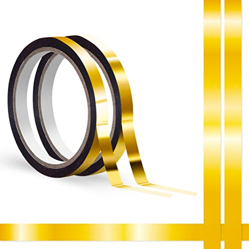 Vantasii 100 Meter Gold-Metallic-Klebeband, glitzerndes Grafikband, wasser- und reißfest, Metallic-Verspiegelung, abnehmbar ohne Rückstände, für Geschenkbox, Zuhause, Schule, Büro, Dekoration Vantasii 100 Meter Gold-Metallic-Klebeband, glitzerndes Grafikband, wasser- und reißfest, Metallic-Verspiegelung, abnehmbar ohne Rückstände, für Geschenkbox, Zuhause, Schule, Büro, Dekoration von Vantasii