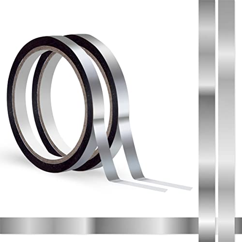 Vantasii 100 Meter silbernes Metallic-Klebeband, glitzerndes Grafikband, wasser- und reißfest, metallisch verspiegelt, abnehmbar ohne Rückstände, für Geschenkboxen, Zuhause, Schule, Dekoration Vantasii 100 Meter silbernes Metallic-Klebeband, glitzerndes Grafikband, wasser- und reißfest, metallisch verspiegelt, abnehmbar ohne Rückstände, für Geschenkboxen, Zuhause, Schule, Dekoration von Vantasii