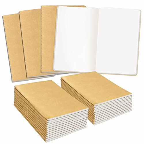 Vantasii 48 Packung A6 Notizbuch; blanko; mit Krafteinband; Taschennotizbuch fürs Büro, Zuhause, die Schule oder das Geschäft; (48 Seiten/ 24 Blatt, 10 x 14cm) von Vantasii