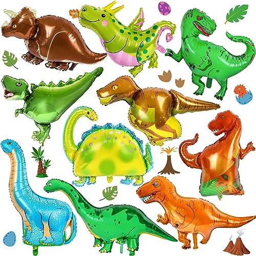 10 Stücke Dinosaurier Luftballons, Dinosaurier folienballon, Dino Luftballons Party, Kinder Dino Luftballon für Geburtstag Geschenk, Dinosaurier Jungle Stil Party von Vantimo