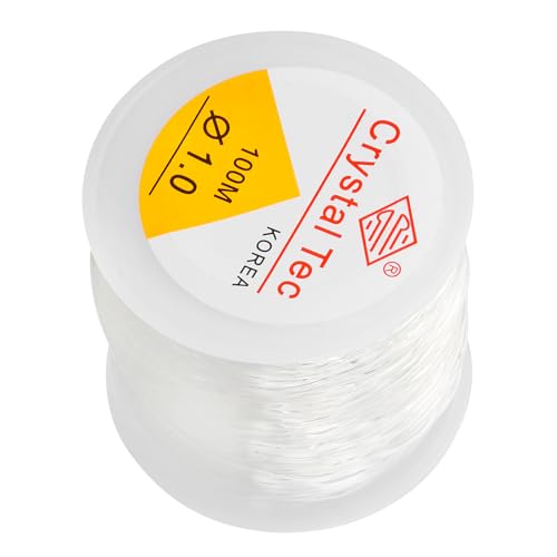 Vanyibro Elastisches Perlenfaden, transparent, rund, Kristallschnur, Stretchschnur für Bastelarbeiten, Schmuck, Armbänder, ideal für selbstgemachten Schmuck, Halsketten, Armbänder, Perlenfaden, 100 m Vanyibro Elastisches Perlenfaden, transparent, rund, Kristallschnur, Stretchschnur für Bastelarbeiten, Schmuck, Armbänder, ideal für selbstgemachten Schmuck, Halsketten, Armbänder, Perlenfaden, 100 m von Vanyibro