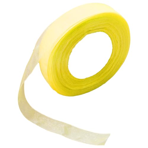 Vanyibro Organzaband, 45 m, 20 mm, Premium-Chiffonband zum Basteln, Geschenkverpackungen und Dekorationen, Gelb Vanyibro Organzaband, 45 m, 20 mm, Premium-Chiffonband zum Basteln, Geschenkverpackungen und Dekorationen, Gelb von Vanyibro
