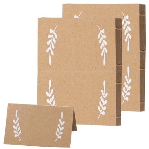 Vanyibro Tischkarten für Hochzeiten, 50 Stück, braune Namenskarten für den Tisch mit Baumblatt-Muster, Kraftpapier, Tischkarte, Hochzeit, Geburtstag, Abendessen, Party-Dekoration Vanyibro Tischkarten für Hochzeiten, 50 Stück, braune Namenskarten für den Tisch mit Baumblatt-Muster, Kraftpapier, Tischkarte, Hochzeit, Geburtstag, Abendessen, Party-Dekoration von Vanyibro