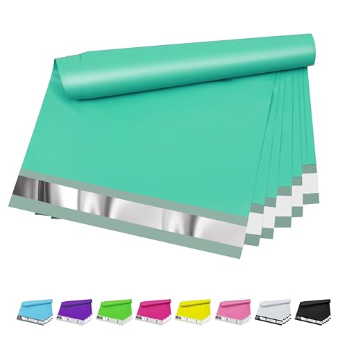 Vapulcio Poly-Versandtaschen, 15,2 x 22,9 cm, Kunststoff, 2,4 mm Dicke, wasserdichte und reißfeste Versandtaschen für Kleidung, manipulationssicher, selbstverschließend, Polybeutel, Blaugrün, 100 Vapulcio Poly-Versandtaschen, 15,2 x 22,9 cm, Kunststoff, 2,4 mm Dicke, wasserdichte und reißfeste Versandtaschen für Kleidung, manipulationssicher, selbstverschließend, Polybeutel, Blaugrün, 100 von Vapulcio