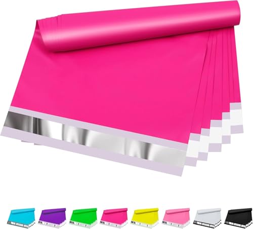 Vapulcio Poly-Versandtaschen, 25,4 x 33 cm, 200 Stück, rosafarbene Kunststoff-Versandtaschen mit 2,4 mm Dicke, wasserdichte und reißfeste Versandtaschen für Kleidung, manipulationssicher Vapulcio Poly-Versandtaschen, 25,4 x 33 cm, 200 Stück, rosafarbene Kunststoff-Versandtaschen mit 2,4 mm Dicke, wasserdichte und reißfeste Versandtaschen für Kleidung, manipulationssicher von Vapulcio
