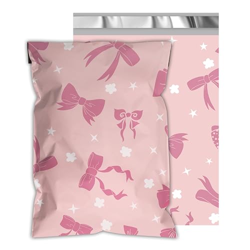 Versandtaschen aus Polymaterial, 25,4 x 33 cm, 25 Stück, rosa Schleife, 2,4 mm dick, wasserdicht und reißfest, selbstverschließende Verpackungsbeutel für kleine Unternehmen Versandtaschen aus Polymaterial, 25,4 x 33 cm, 25 Stück, rosa Schleife, 2,4 mm dick, wasserdicht und reißfest, selbstverschließende Verpackungsbeutel für kleine Unternehmen von Vapulcio