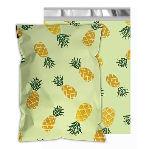 Versandtaschen aus Polymaterial, 25,4 x 33 cm, 25 Stück – Ananas-bedruckte Versandtaschen, 2,4 mm Dicke, wasserdichte und reißfeste Versandtaschen, selbstverschließende Verpackungsbeutel für kleine Versandtaschen aus Polymaterial, 25,4 x 33 cm, 25 Stück – Ananas-bedruckte Versandtaschen, 2,4 mm Dicke, wasserdichte und reißfeste Versandtaschen, selbstverschließende Verpackungsbeutel für kleine von Vapulcio