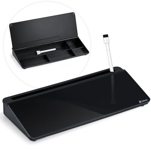 Varhomax Schreibtisch Organizer, Desktop Whiteboard Glas Schwarz Mit Aufbewahrung Abwischbar, To Do Liste, Notizblock und Tastaturständer für Homeoffice, Büro und Schulbedarf Varhomax Schreibtisch Organizer, Desktop Whiteboard Glas Schwarz Mit Aufbewahrung Abwischbar, To Do Liste, Notizblock und Tastaturständer für Homeoffice, Büro und Schulbedarf von Varhomax