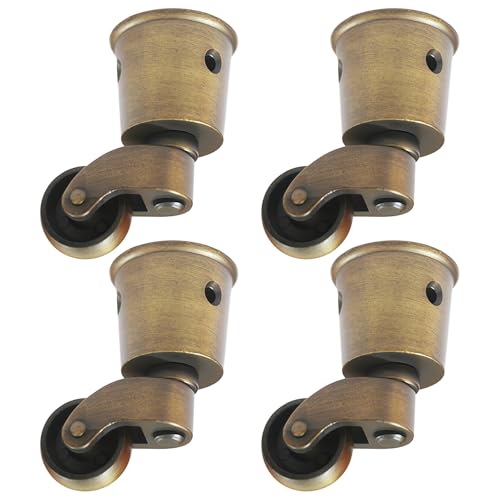 Möbelrollen im Vintage-Stil, Antik-Bronze, Cup-förmige Stuhlrollen für Möbelbeine, robuste Zinklegierung, Drehrollen, mühelose Bewegung, Bodenschutz, 4 Stück von Varku