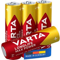 4 VARTA Batterien LONGLIFE Max Power Mignon AA 1,5 V von Varta
