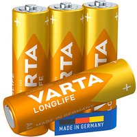 4 VARTA Batterien LONGLIFE Mignon AA 1,5 V von Varta