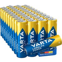 40 VARTA Batterien LONGLIFE Mignon AA 1,5 V von Varta