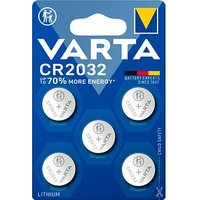 5 VARTA Knopfzellen CR2032 3,0 V von Varta