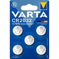 5 VARTA Knopfzellen CR2032 3,0 V von Varta