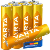 8 VARTA Batterien LONGLIFE Micro AAA 1,5 V von Varta