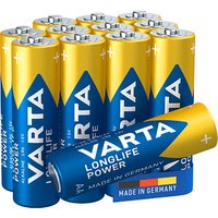 12 VARTA Batterien LONGLIFE Power Mignon AA 1,5 V von Varta