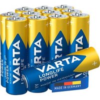 12 VARTA Batterien LONGLIFE Power Mignon AA 1,5 V von Varta