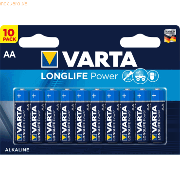 Varta VARTA Longlife Power, Batterie, AA, Mignon, 1,5V, 10Stk Varta VARTA Longlife Power, Batterie, AA, Mignon, 1,5V, 10Stk von Varta