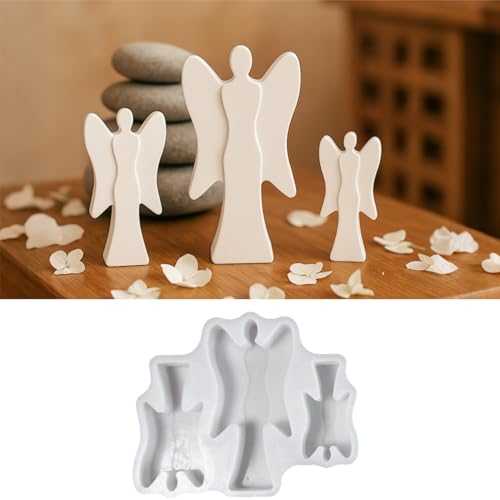 Silikonform Engel, 3D Gießformen Silikon, Silikonformen Gießformen, DIY Engel Gipsformen zum Gießen, Kerzen Silikonform Gips zum Gießen, für DIY Kerzen Seife Gips Handwerk (A) von Vartegas
