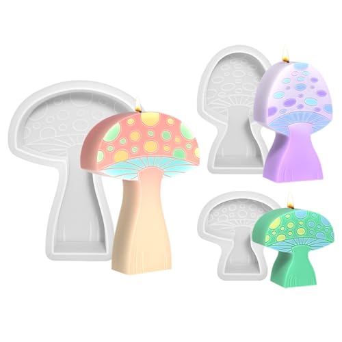 Silikonform Herbst, 3D Pilz Herbstdeko Gießformen Silikon, Silikonformen Gießformen, Pilz Gießform Herbst Deko, DIY Autumn Decor Ornament, für Thanksgiving Herbstdeko/Geschenke (B) von Vartegas
