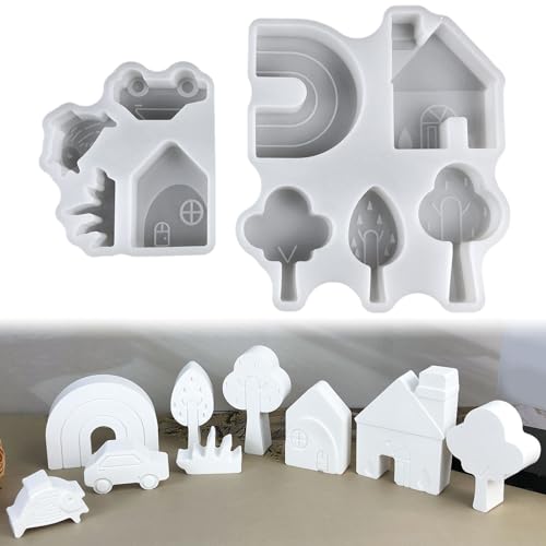 Silikonform Herbst, DIY Herbstdeko Silikonformen Gießformen Set, Gießformen Silikon, Herbst Kerzenformen Silikon mit Haus Baum Auto Regenbogen, für Die Herstellung von Gips und Kerzen Silikonform Herbst, DIY Herbstdeko Silikonformen Gießformen Set, Gießformen Silikon, Herbst Kerzenformen Silikon mit Haus Baum Auto Regenbogen, für Die Herstellung von Gips und Kerzen von Vartegas