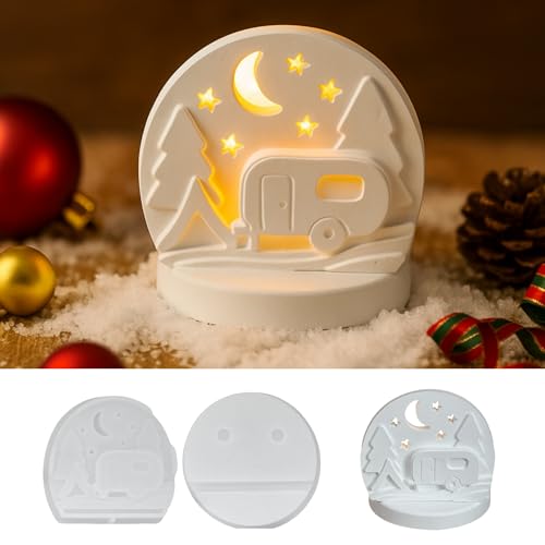 Silikonform Weihnachten, 3D Gießformen Silikon Weihnachten, DIY Weihnachtsdeko Kerzenhalter, Giessformen Silikon, Silikonformen Gießformen, für DIY Weihnachtsdeko Weihnachtsgeschenke (B) von Vartegas