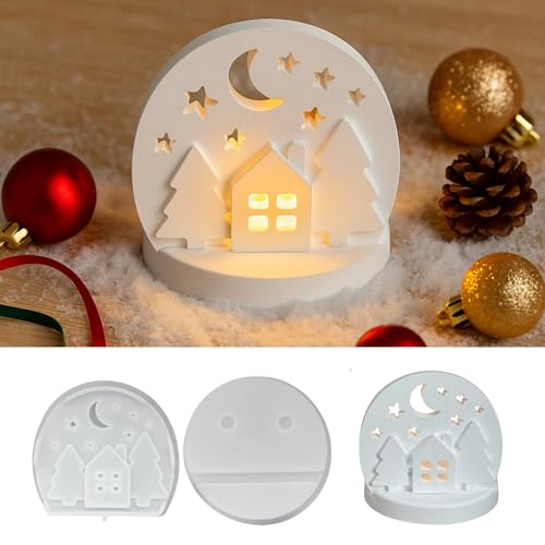 Silikonform Weihnachten, 3D Gießformen Silikon Weihnachten, DIY Weihnachtsdeko Kerzenhalter, Giessformen Silikon, Silikonformen Gießformen, für DIY Weihnachtsdeko Weihnachtsgeschenke (C) von Vartegas