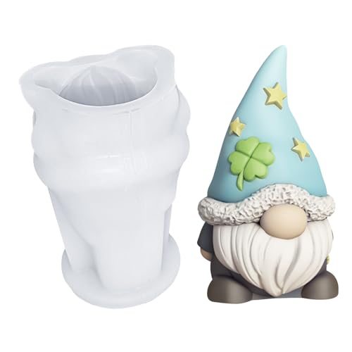 Silikonform Weihnachten Wichtel, 3D Kerzenform Weihnachten, Silikonformen Gießformen, DIY Gießformen Silikon, Kerzenformen zum Gießen, für DIY Weihnachtsdeko Kerzen Handwerk (A) von Vartegas