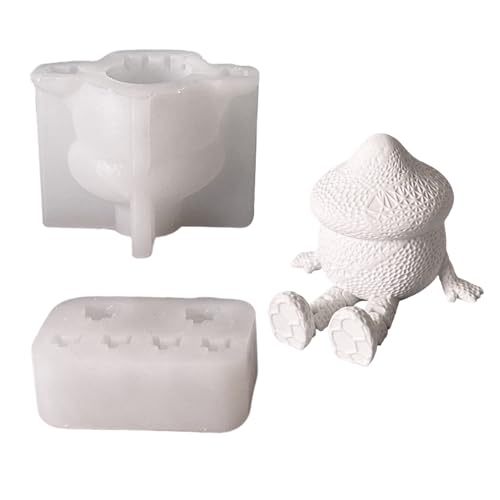 Silikonformen Gießdormen Herbst, 2025 Neu 3D Silikonform Kürbis mit Beweglichen Gelenke, DIY Silikonform Herbst Pumpkin, Gießform Kürbis Sitzend, Für Herbstfest Erntedankfest (C) von Vartegas