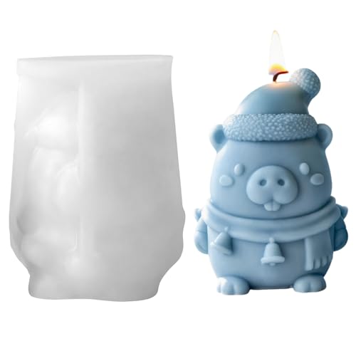 Silikonformen Gießformen, 3D Capybara Gießformen Silikon, Giessformen Silikon, DIY Kerzen Silikonformen, Capybara Kerzenformen Silikonform, für DIY Kerzen Deko/Handwerk (B) von Vartegas
