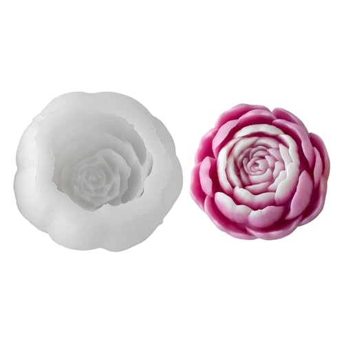 Silikonformen Gießformen Blumen, 3D Silikonform Blumen Tulpe Pfingstrose, DIY Silikonform Blumenkugel, Silikonformen Gießformen, Gießformen Silikon, für DIY Handwerke Deko (B1) von Vartegas