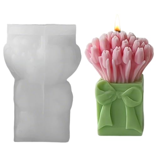 Silikonformen Gießformen Blumen, 3D Tulpe Silikonform Blumen Pfingstrose, DIY Silikonform Blumenkugel, Silikonformen Gießformen, Gießformen Silikon, für DIY Handwerke Deko (A) von Vartegas