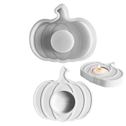 Vartegas 3D Kürbis Silikonform Halloween Kerzenhalter DIY Teelicht Gießformen Für Handwerkliches Basteln Herbst von Vartegas