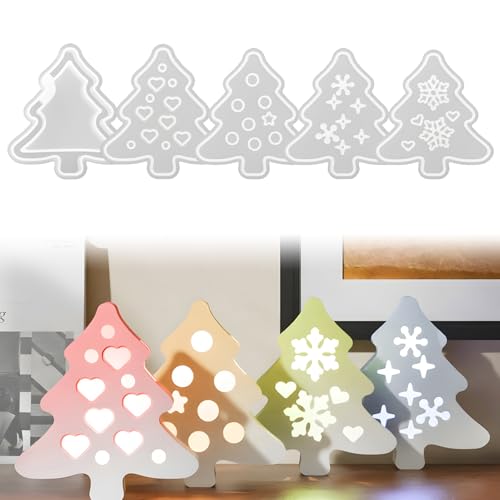 Vartegas 5er Set Silikonformen Weihnachten Tannenbaum Teelichthalter Gipsformen Epoxidharz Formen für Kerzenhandwerk DIY Dekoration Bastelset Geschenkset Adventsschmuck Vartegas 5er Set Silikonformen Weihnachten Tannenbaum Teelichthalter Gipsformen Epoxidharz Formen für Kerzenhandwerk DIY Dekoration Bastelset Geschenkset Adventsschmuck von Vartegas
