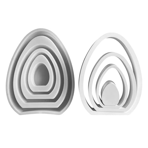 Vartegas Ostern Silikonformen Hohle Ei Gießformen Für Seife Gips Kerzen Harz Dekorationen Mit Antihaftbeschichtung 2 Größen (85mm & 65mm) Wiederverwendbar Basteln Geschenkideen von Vartegas