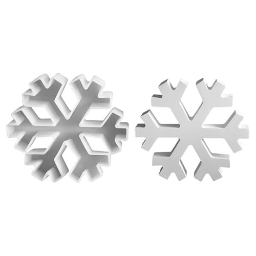 Vartegas Schneeflocken Silikonform Gießformen Weihnachtsdekoration für DIY Kerzenherstellung Epoxidharz Gipsformen 3 Größen (C) von Vartegas